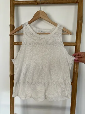 débardeur blanc transparence