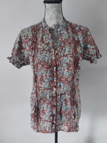 Chemise à fleurs 100% coton