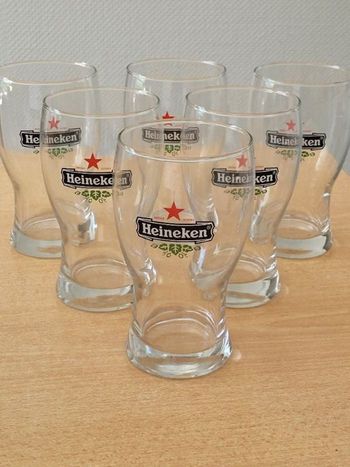 Lot de 6 verres Heineken