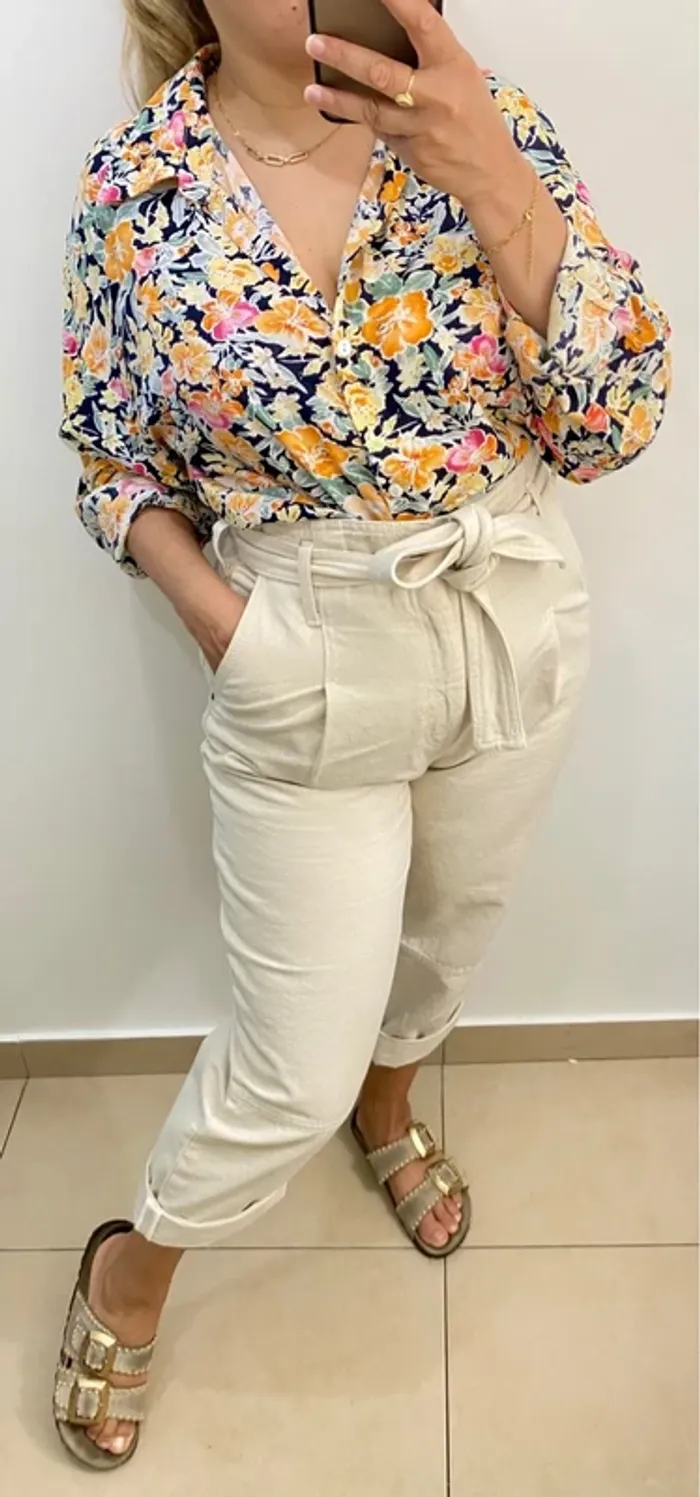 Chemise imprimée fleurs Taille 40 - photo numéro 4