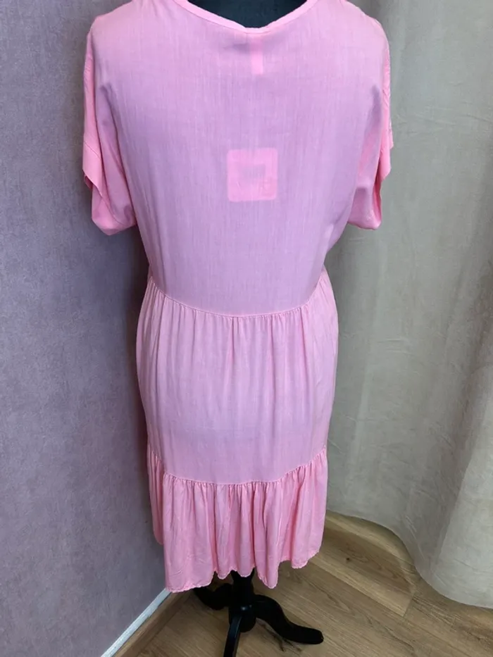 Robe femme robe été femme rose robe mi longue femme taille 40 taille 42 - photo numéro 5