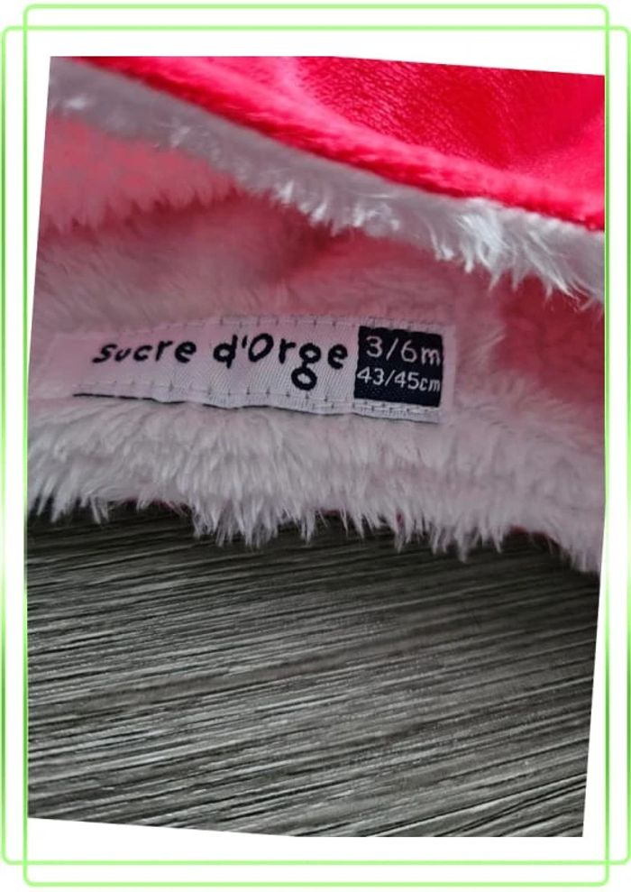 Ensemble bonnet et snood rouge taille 3/6 mois - photo numéro 3