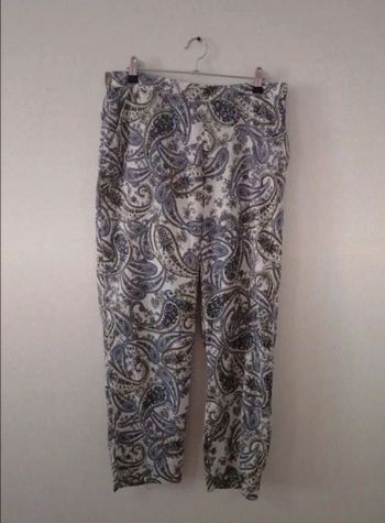 Pantalon femme fluide à motif neuf