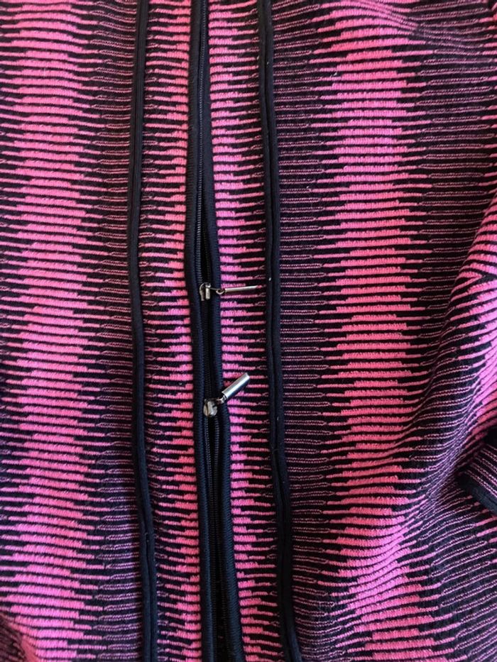 Veste Stizzoli rose et noire 100%a laine taille 52 IT - photo numéro 4