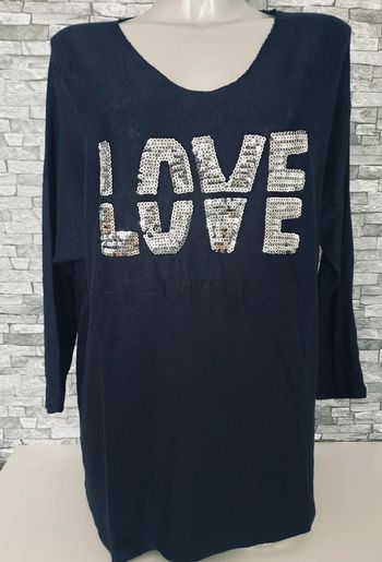 Pull Love strass Taille Unique