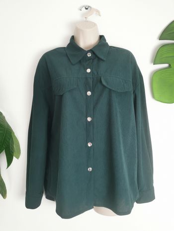 Chemise vert sapin effet velours côtelé Shein Taille L - 40/42