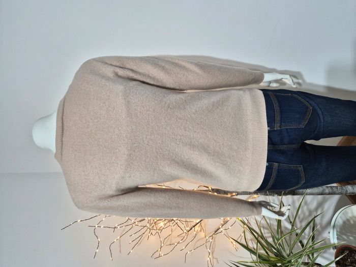 Gilet Devernois rose poudré laine & cachemire – Taille 0 (36) Très bon état ✨ doux et élégant - photo numéro 3