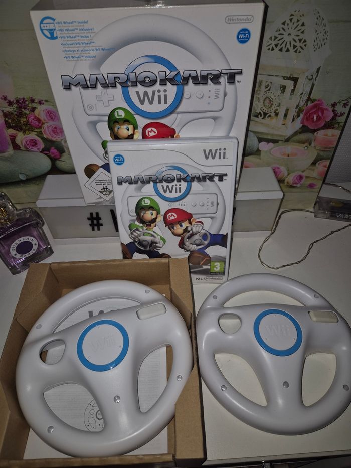 Coffret mario kart avec jeu +2 volants nintendo