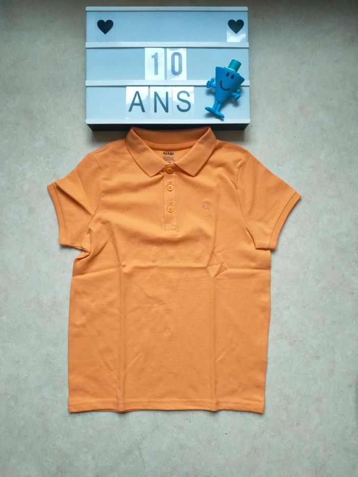 Lot de polos orange 10 ans Kiabi - idéal jumeaux - photo numéro 4