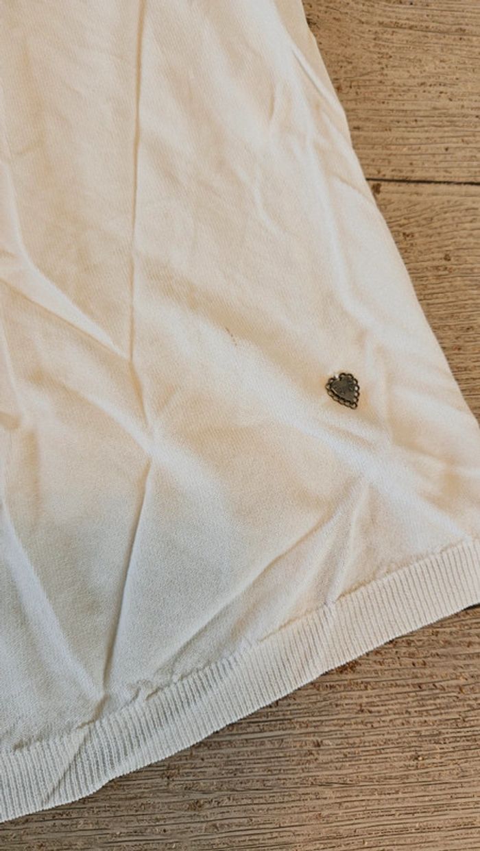 Blouse blanche à manches 3/4, Alfa, taille L/XL, nickel - photo numéro 4