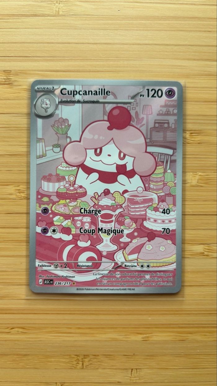 Carte pokémon me2.5 héros transcendants Cupcanaille 236/217 Mint FR sortie de booster sleeves toploader - photo numéro 1