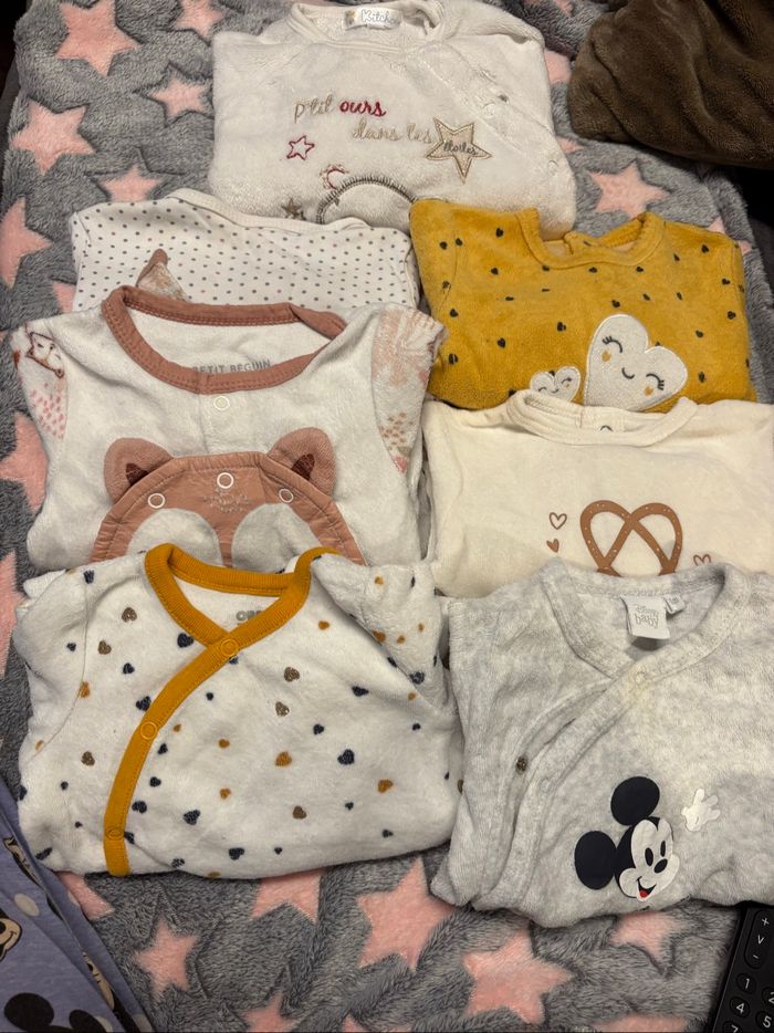 Lot de 7 pyjama fille 1 mois - photo numéro 4