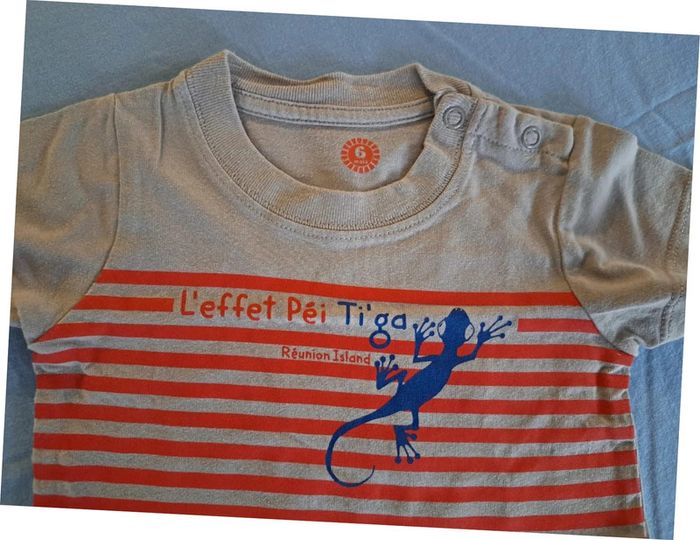 Ensemble salopette et T-shirt salamandre lézard Réunion - photo numéro 4