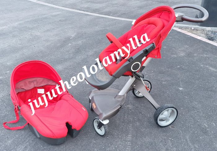 Poussette duo stokke avec sac a langer et tenue pluie - photo numéro 3