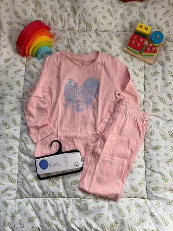 pyjama 2 pièces en coton rose 3/4 ans tex