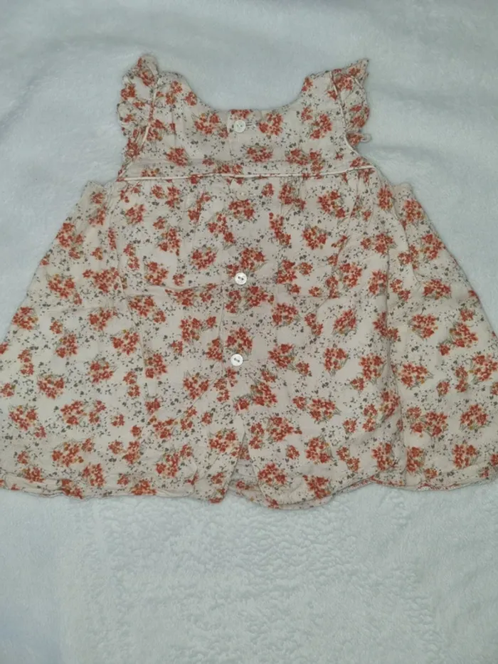 Ensemble blouse et bloomer taille 3-6 mois 68 cm - photo numéro 3