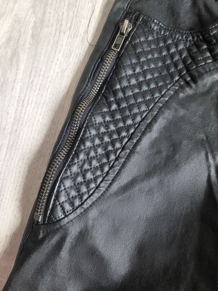 Pantalon noir style cuir onado - taille m - photo numéro 2