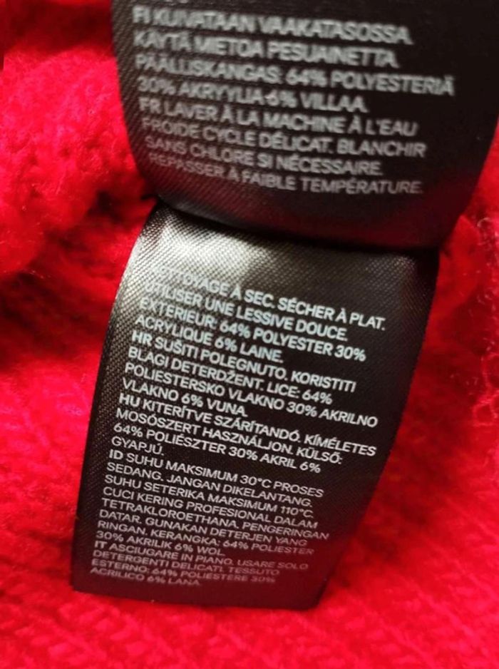 Pull hiver chaud - Laine - Rouge - H&M - XS - Neuf étiquette - photo numéro 10