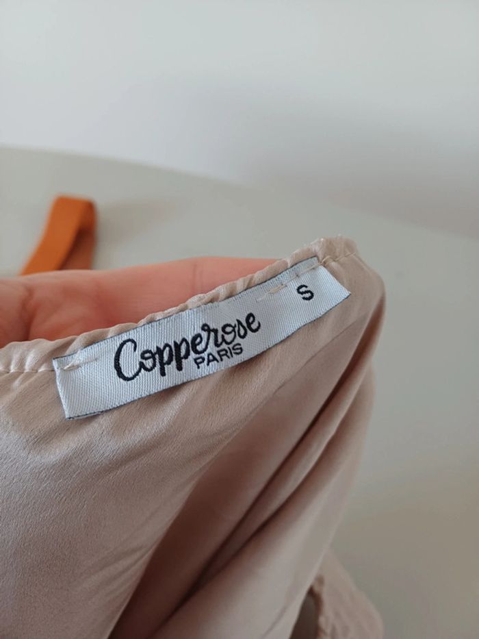 Robe longue dorée asymétrique Copperose taille S 36 - photo numéro 7
