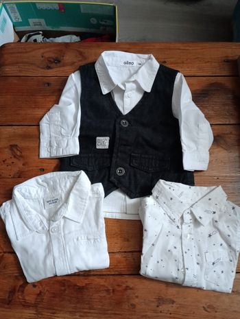 3 chemises, 1 gilet