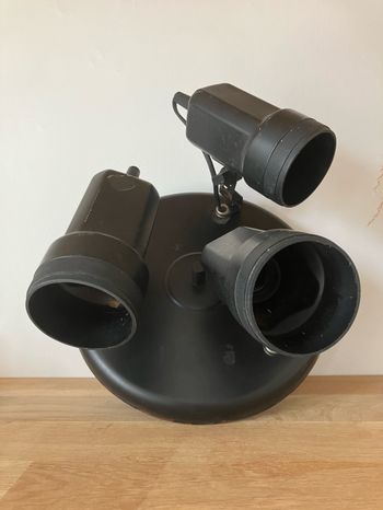 Vintage-Plafonnier 3 sports style industriel noir