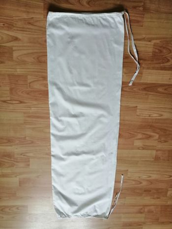 taie de traversin blanche avec cordon 117 x 38 cm vintage