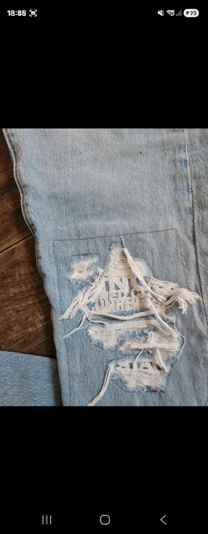 Jean Levi's 512 W38 Délavé Ripped Y2K Vibe - photo numéro 3