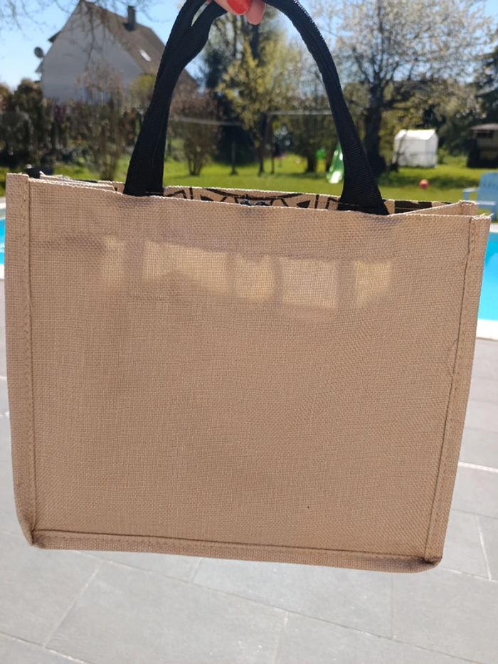 Sac toile de jute motifs ethniques - photo numéro 5