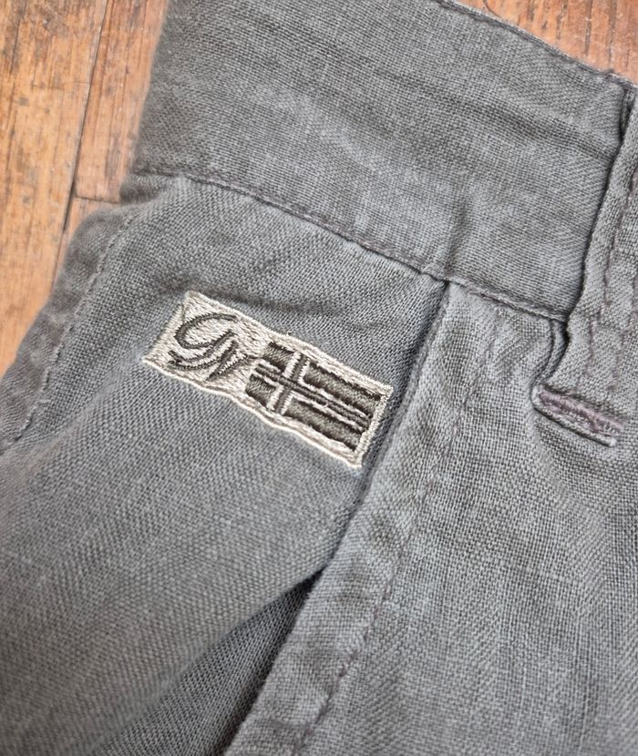 Pantalon homme en lin geographical norway kaki taille xl 42 - photo numéro 3