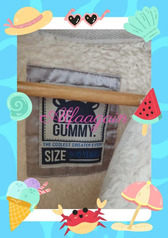 Veste gilet pilou blanche  begummy 9/10ans - photo numéro 3