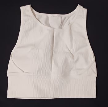 Brassière blanche à stries, Taille S