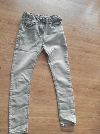 Jean skinny gris fille 10 ans