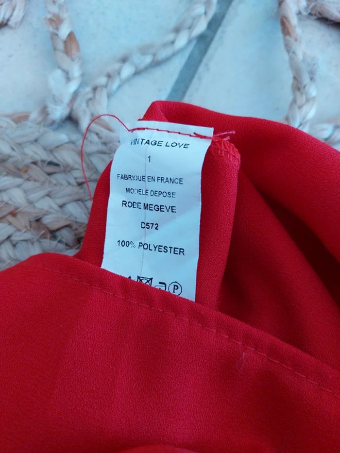 Robe chemise rouge Vintage Love - photo numéro 4