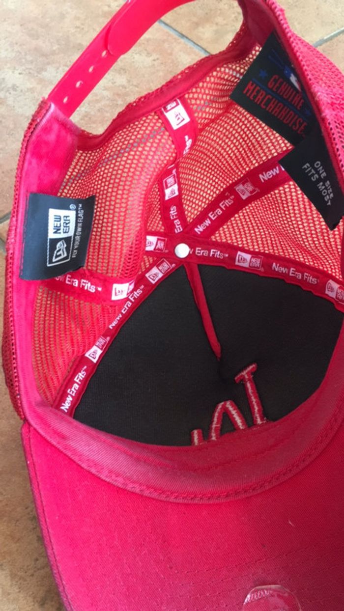 Casquette rouge LA one size (ajustable) en très bon état - photo numéro 5