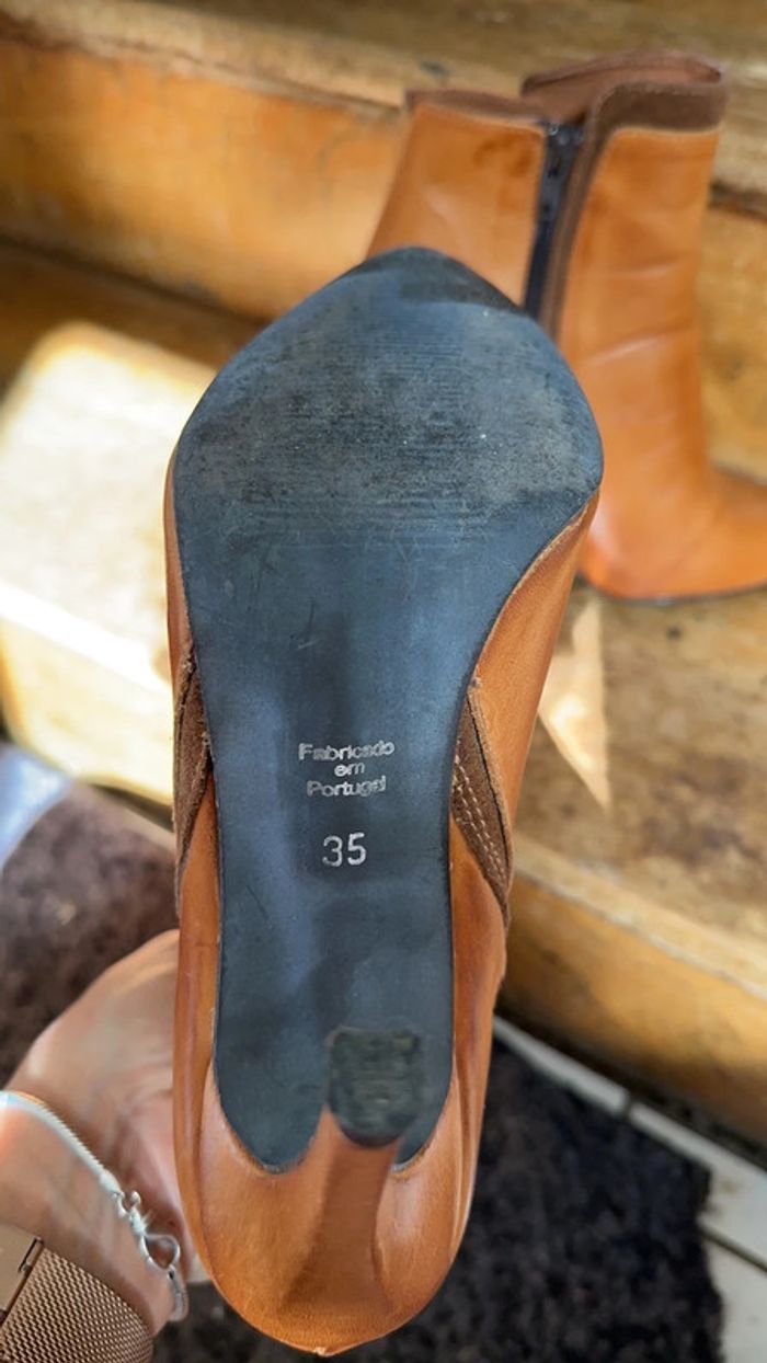 Bottines cuir marron vieilli Woman - photo numéro 6