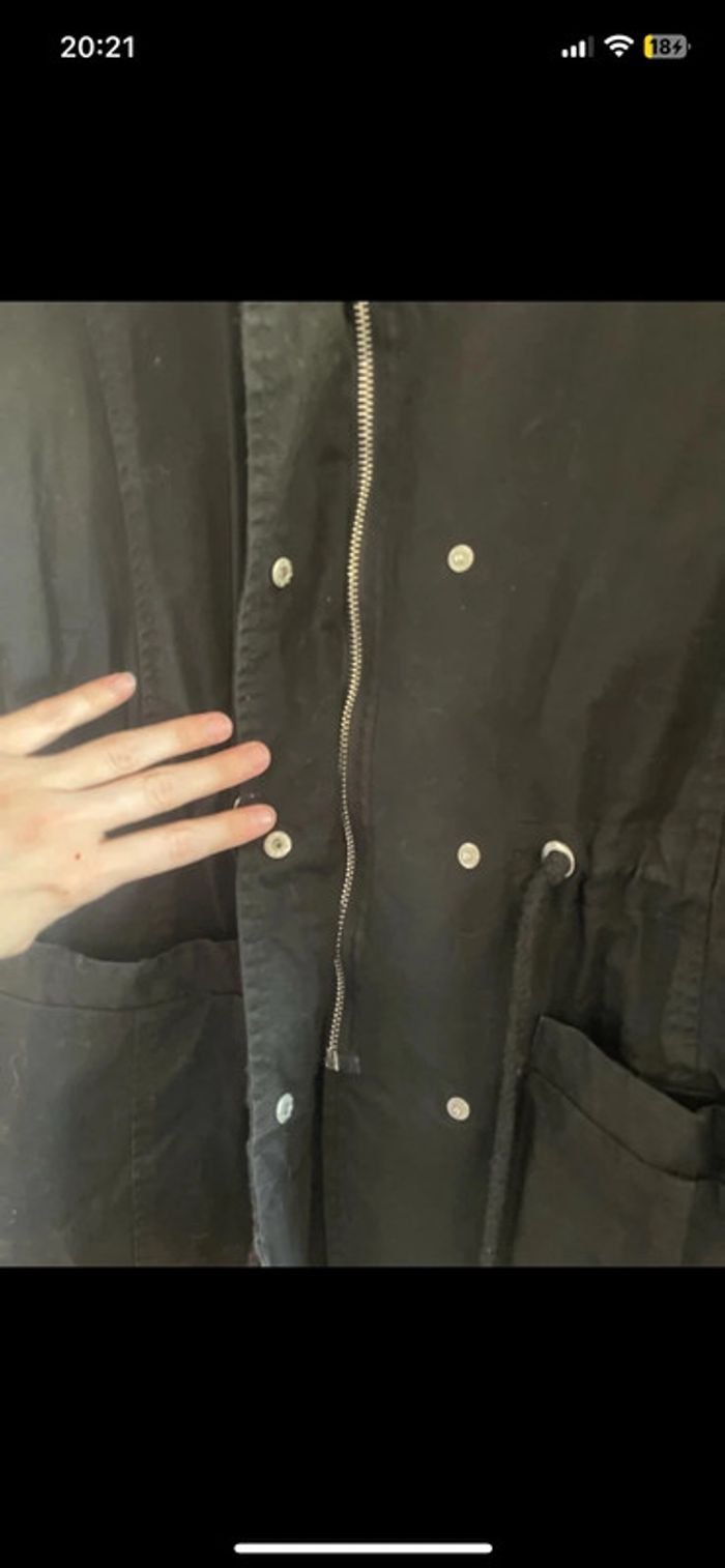 Veste saharienne noir manche à sequin argenté - photo numéro 3