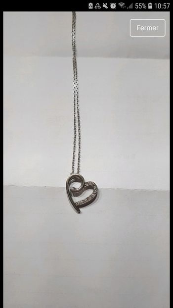 Collier argent coeur