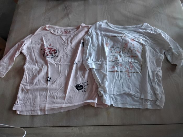 Lot de 2 t-shirt manches 3/4