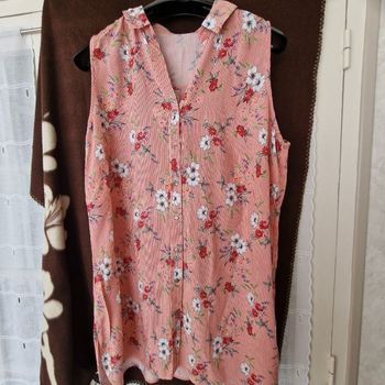 chemise longue  fleurie