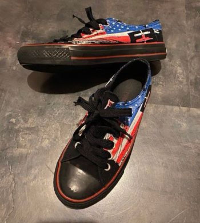 Baskets noir imprimé drapeau américain 35 Freegun - photo numéro 2