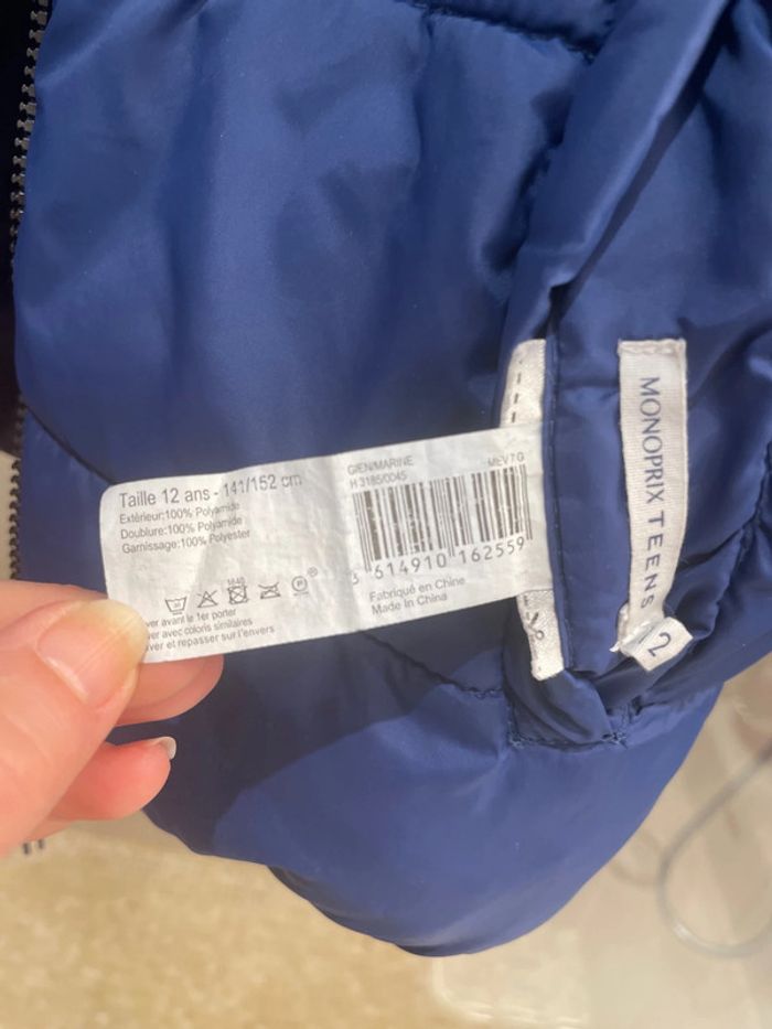 Doudoune marine Monoprix Teans taille 12 ans - photo numéro 5