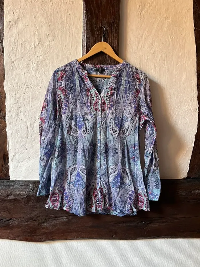 Chemise fluide imprimé cachemire RIU -taille 42 - Couleurs vives