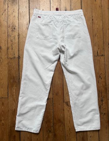 Pantalon droit lin/coton blanc 46 Celio jeans regular