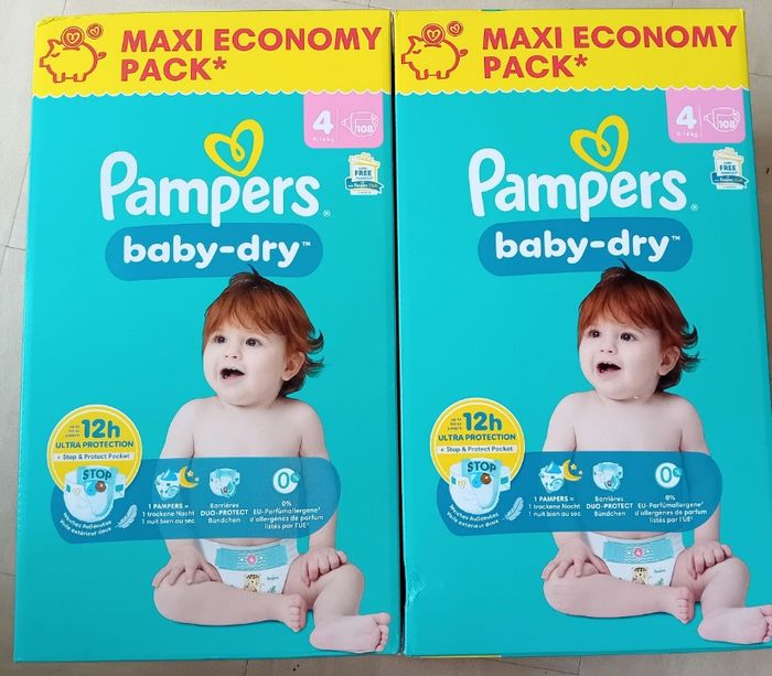 2 packs pampers baby dry T4.