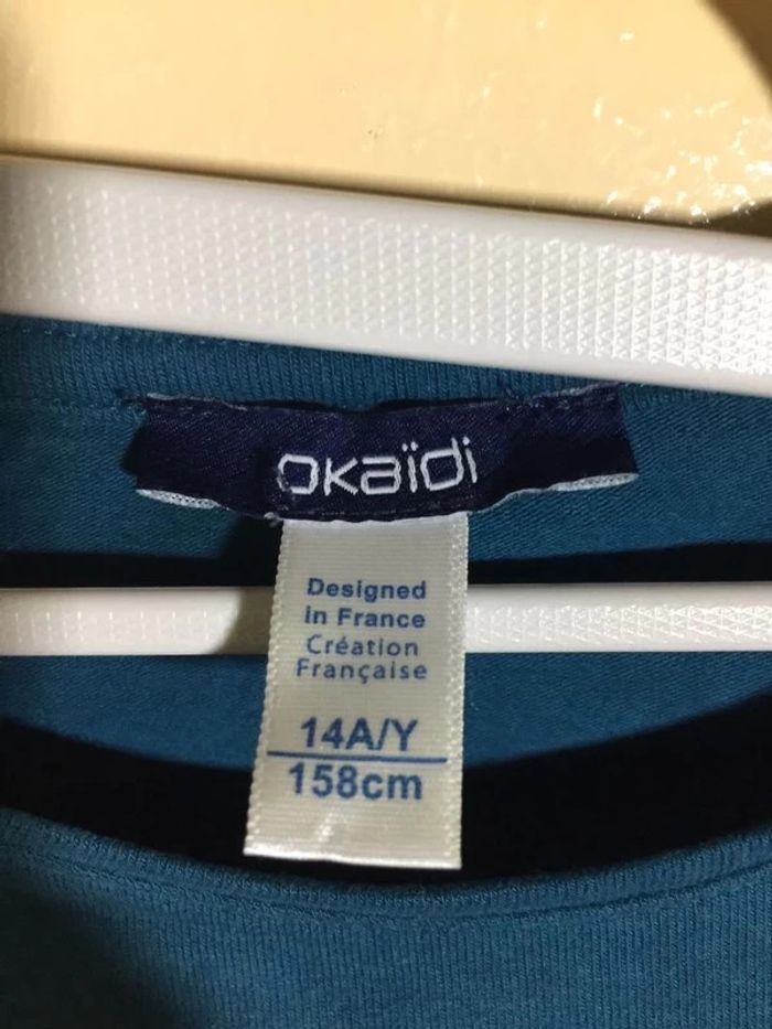 t-shirt vert avec motif arbre brillant - photo numéro 2