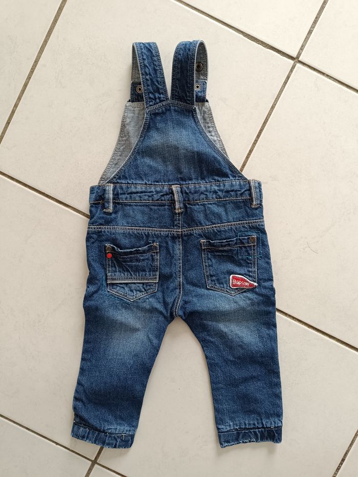 salopette en jean garçon 12 18 mois fagottino - photo numéro 3