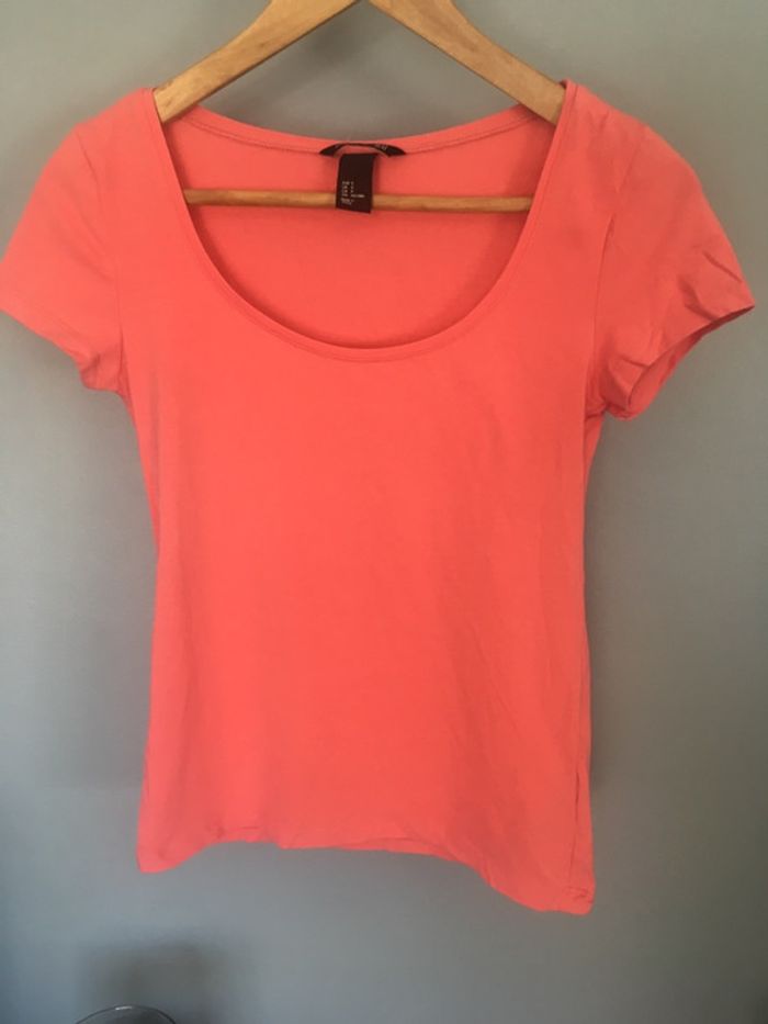 Joli t-shirt rose corail - photo numéro 4