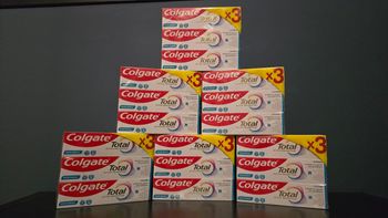 6 lots de 3 dentifrices Colgate total Active prevention