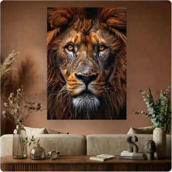 Affiche film “Le Roi Lion” portrait lion intense poster cinéma déco murale A3 Sans cadre