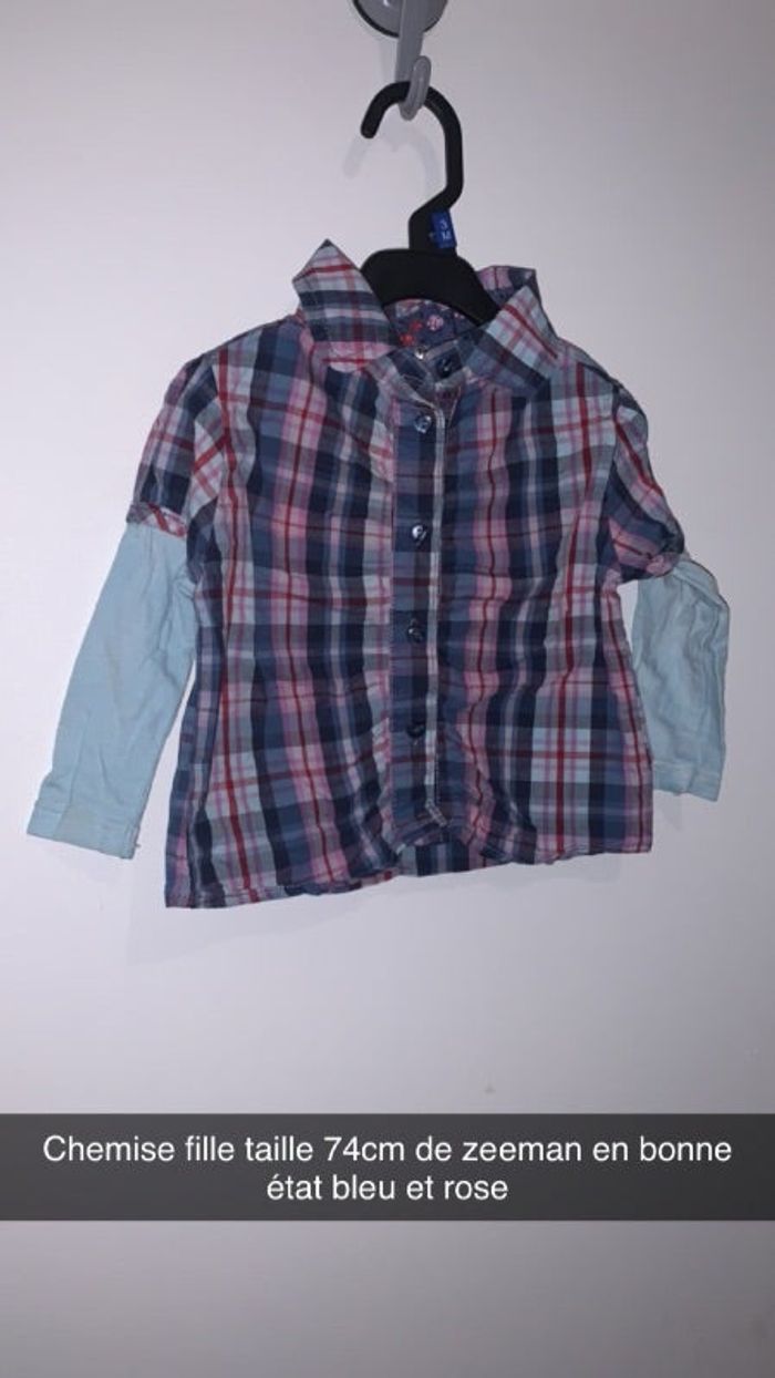Chemise fille taille 74 cm